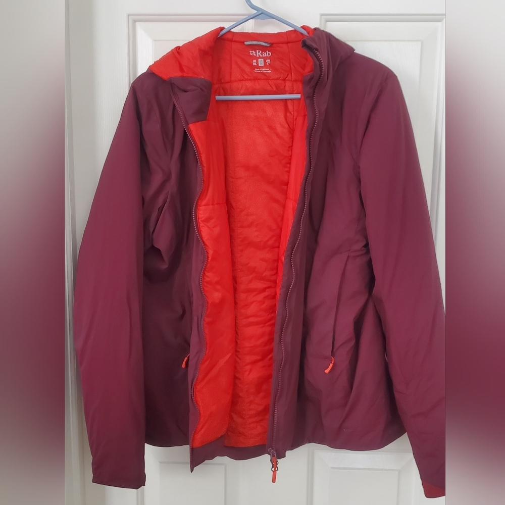 Women's Stylish Ski Jacket in Purple and Orange